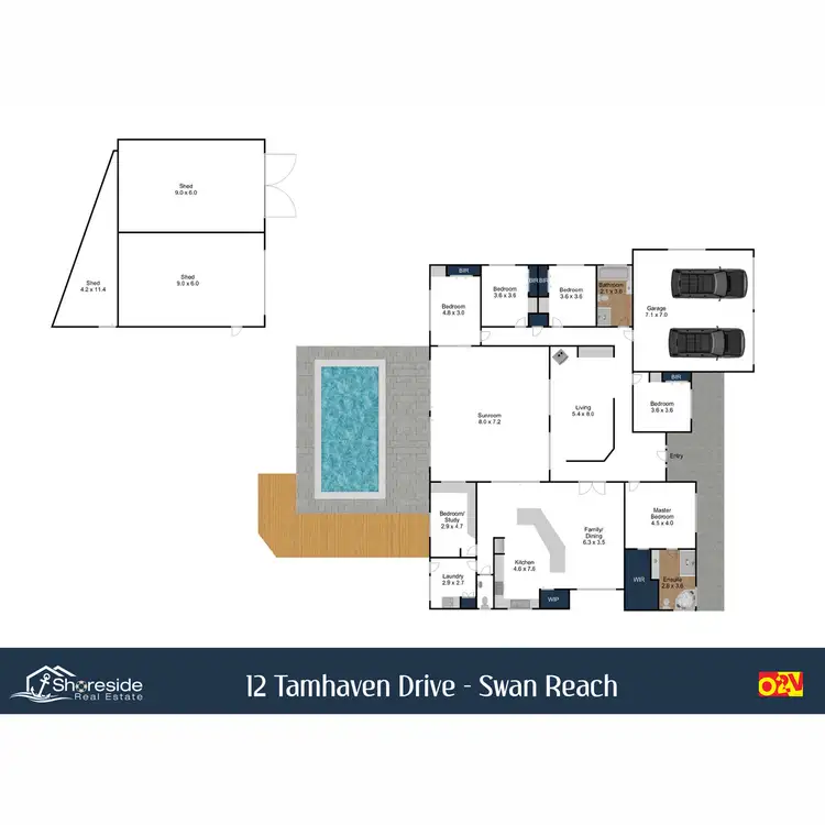 Floorplan of Homely house listing, 12 Tamhaven Drive, Swan Reach VIC 3903
