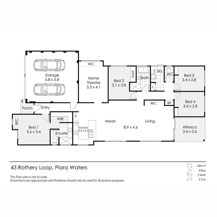 Floorplan of Homely house listing, 43 Rothery Loop, Piara Waters WA 6112