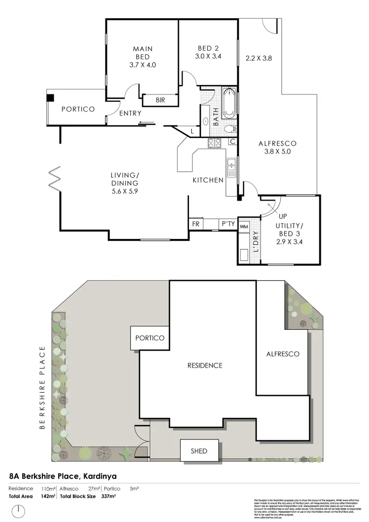 Floorplan of Homely house listing, 8A Berkshire Place, Kardinya WA 6163