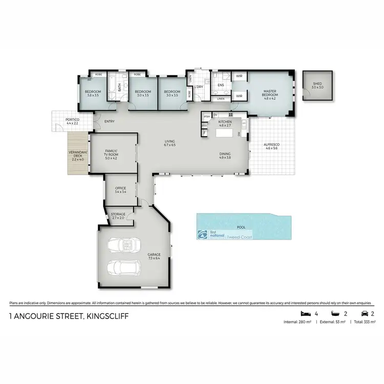 Floorplan of Homely house listing, 1 Angourie Street, Kingscliff NSW 2487