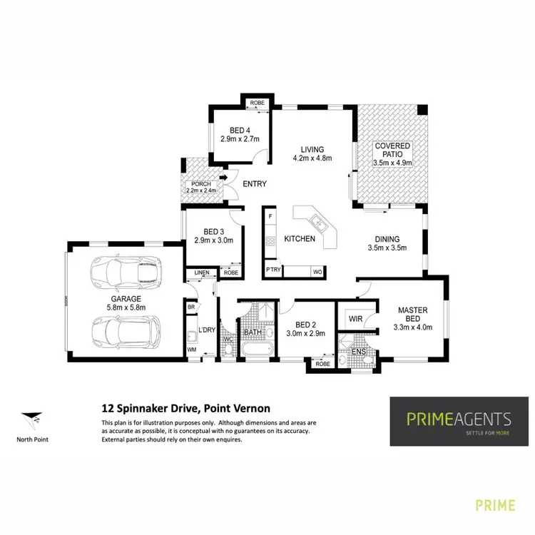 Floorplan of Homely house listing, 12 Spinnaker Drive, Point Vernon QLD 4655