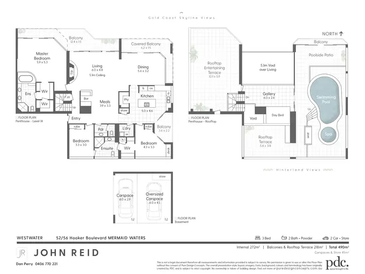 Floorplan of Homely apartment listing, 52/56 Hooker Boulevard, Mermaid Waters QLD 4218