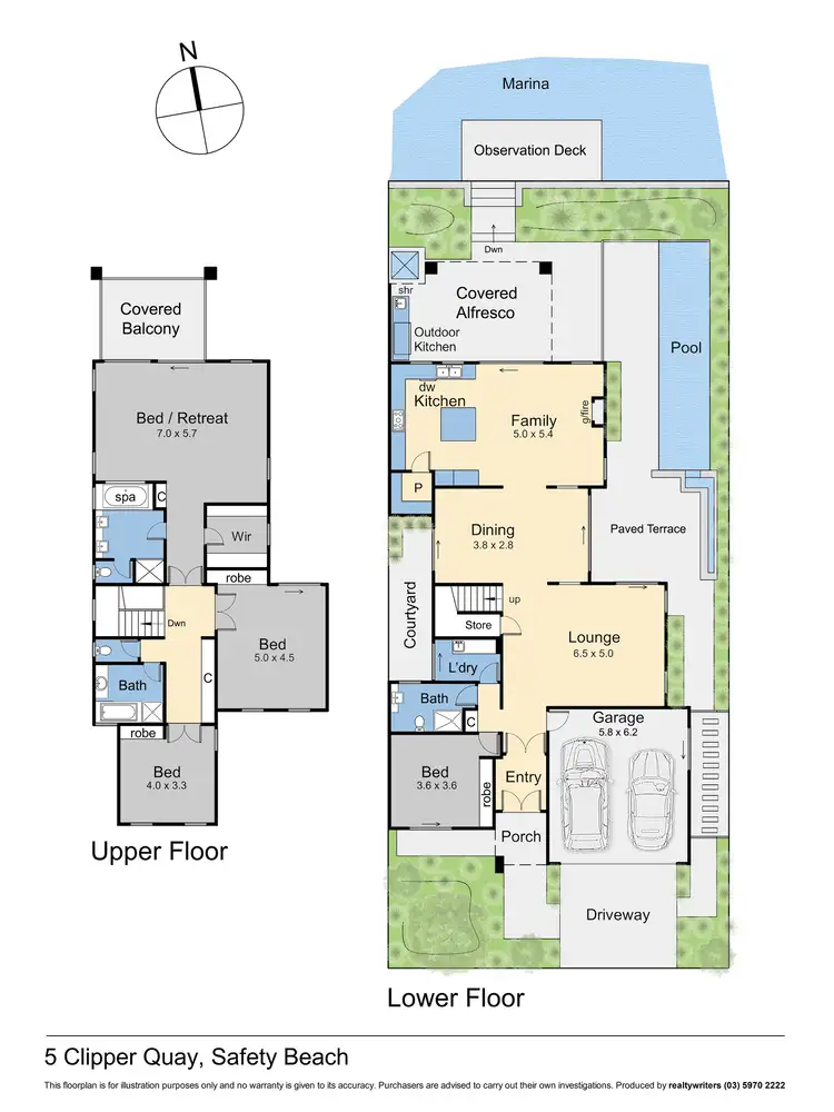Floorplan of Homely house listing, 5 Clipper Quay, Safety Beach VIC 3936