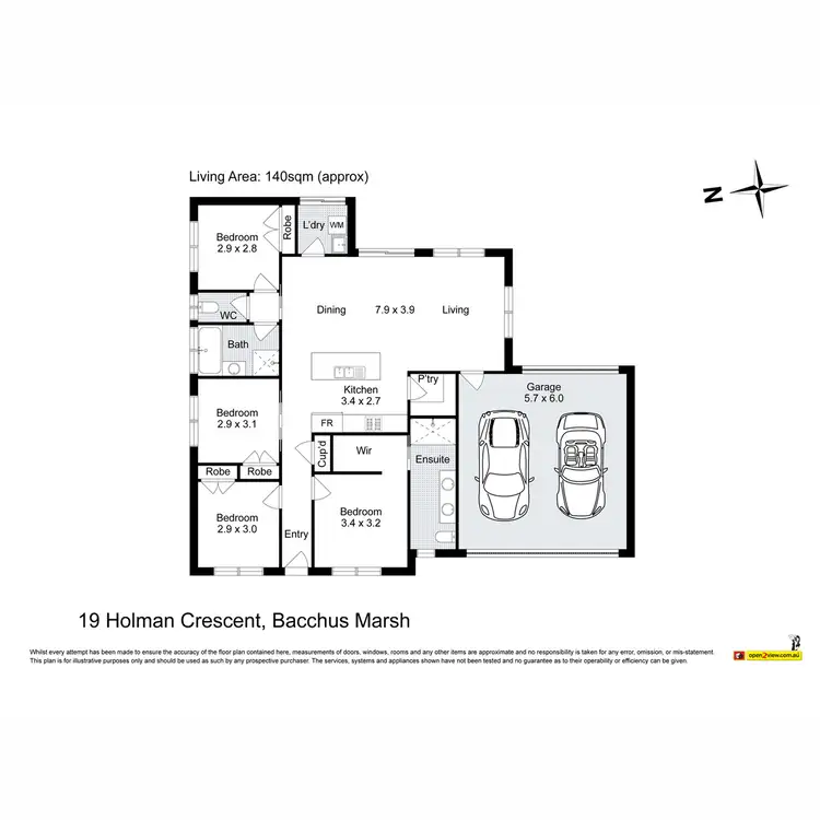 Floorplan of Homely house listing, 19 Holman Crescent, Bacchus Marsh VIC 3340