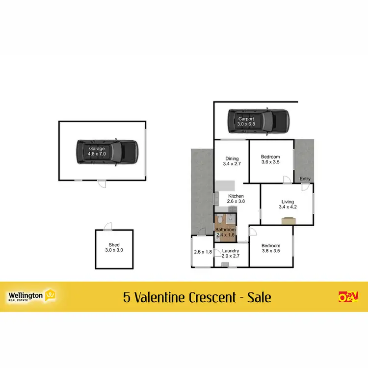 Floorplan of Homely house listing, 5 Valentine Crescent, Sale VIC 3850