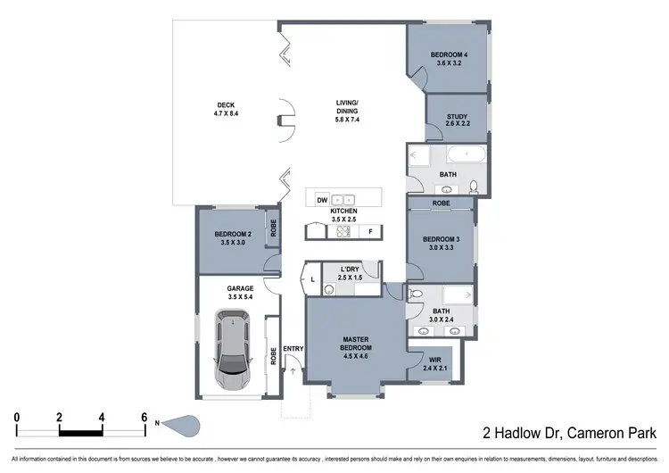 Floorplan of Homely house listing, 2 Hadlow Drive, Cameron Park NSW 2285