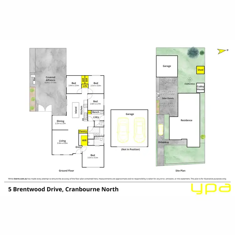 Floorplan of Homely house listing, 5 Brentwood Drive, Cranbourne North VIC 3977