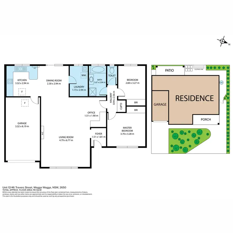 Floorplan of Homely unit listing, 12/46 Travers Street, Wagga Wagga NSW 2650