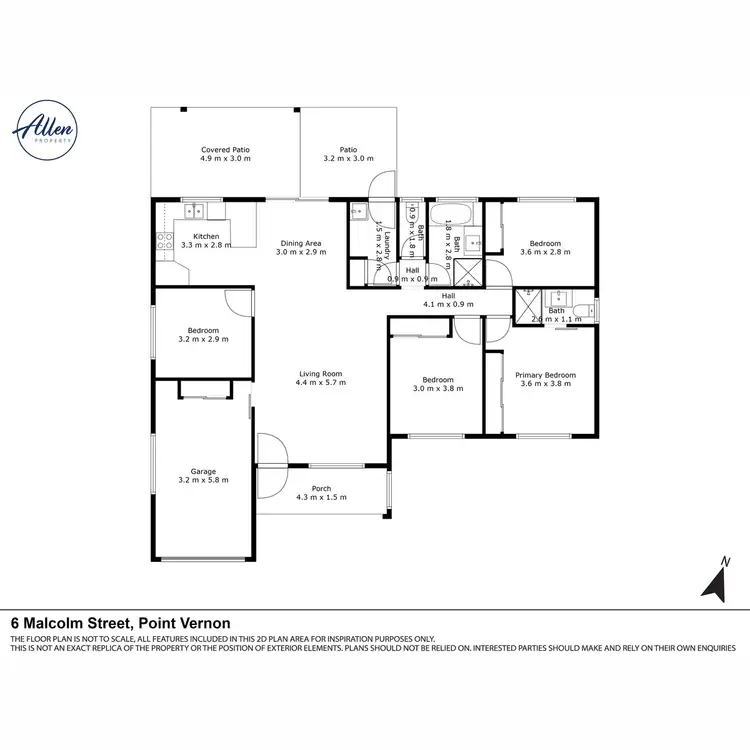 Floorplan of Homely house listing, 6 Malcolm Court, Point Vernon QLD 4655