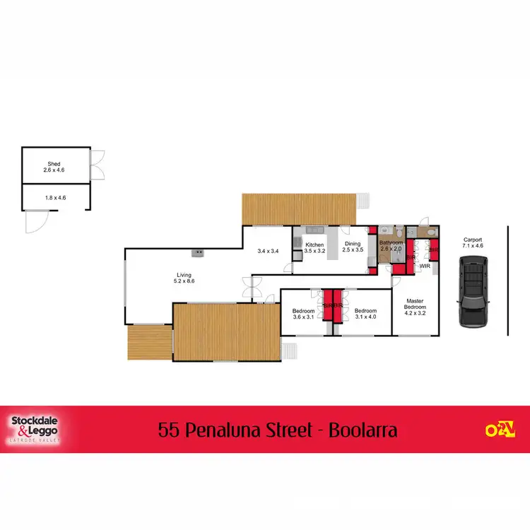 Floorplan of Homely house listing, 55 Penaluna Street, Boolarra VIC 3870
