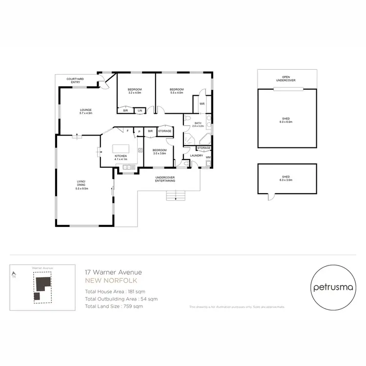 Floorplan of Homely house listing, 17 Warner Avenue, New Norfolk TAS 7140