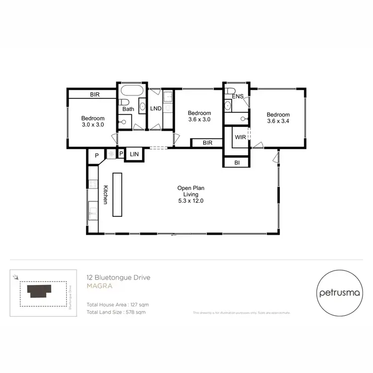 Floorplan of Homely house listing, 12 Bluetongue Drive, Magra TAS 7140