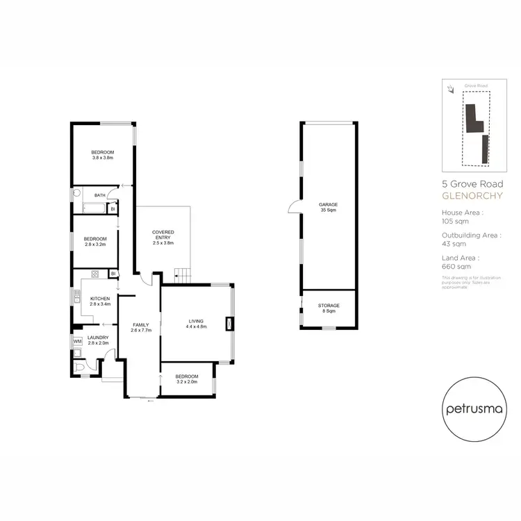 Floorplan of Homely house listing, 5 Grove Road, Glenorchy TAS 7010