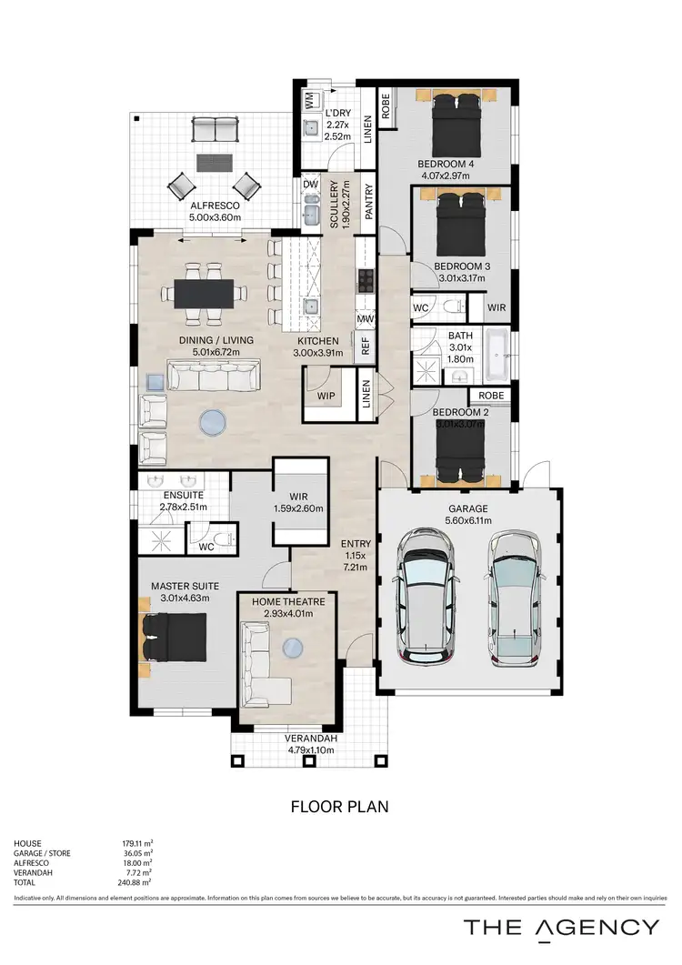 Floorplan of Homely house listing, 1 Jarama Entrance, Brabham WA 6055