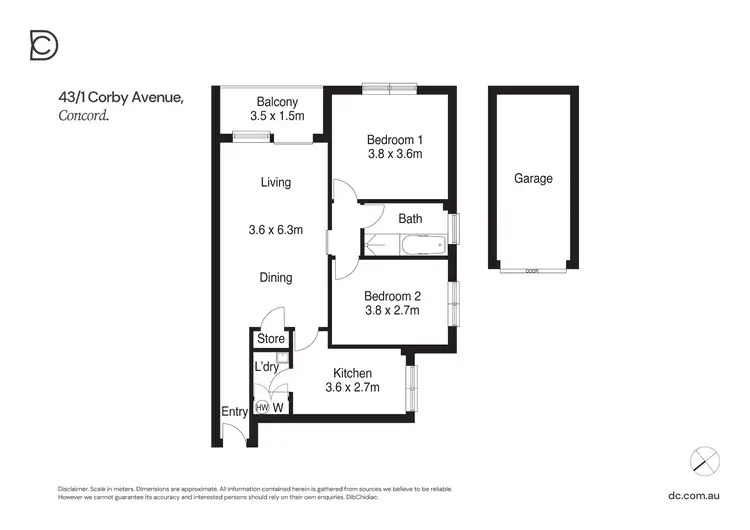 Floorplan of Homely apartment listing, 43/1 Corby Avenue, Concord NSW 2137