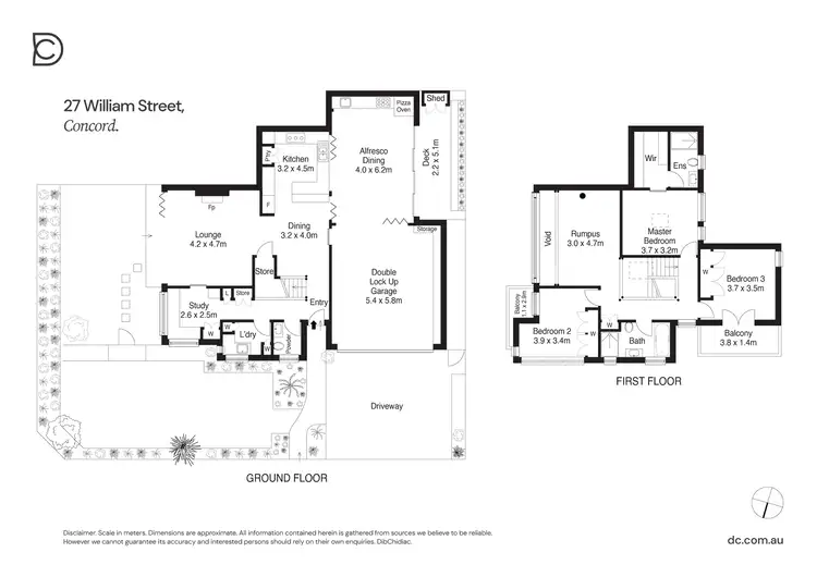 Floorplan of Homely semi-detached listing, 27 William Street, Concord NSW 2137