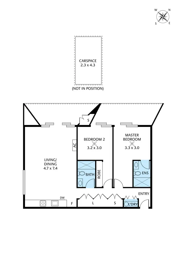 Floorplan of Homely unit listing, 105/30 Baker Street, Mayfield NSW 2304