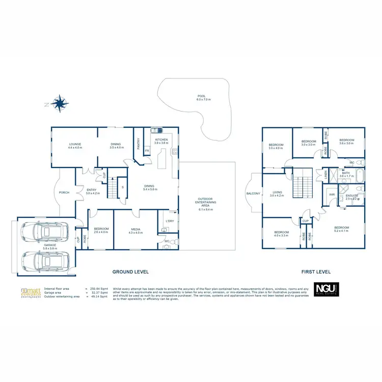 Floorplan of Homely house listing, 2 Glen Eagles Drive, Middle Ridge QLD 4350