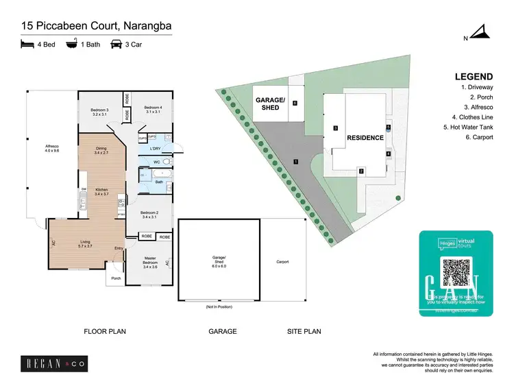 Floorplan of Homely house listing, 15 Piccabeen Court, Narangba QLD 4504