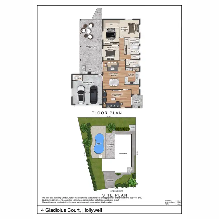 Floorplan of Homely house listing, 4 Gladiolus Court, Hollywell QLD 4216