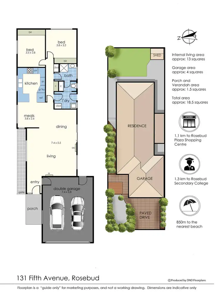Floorplan of Homely house listing, 131 Fifth Avenue, Rosebud VIC 3939