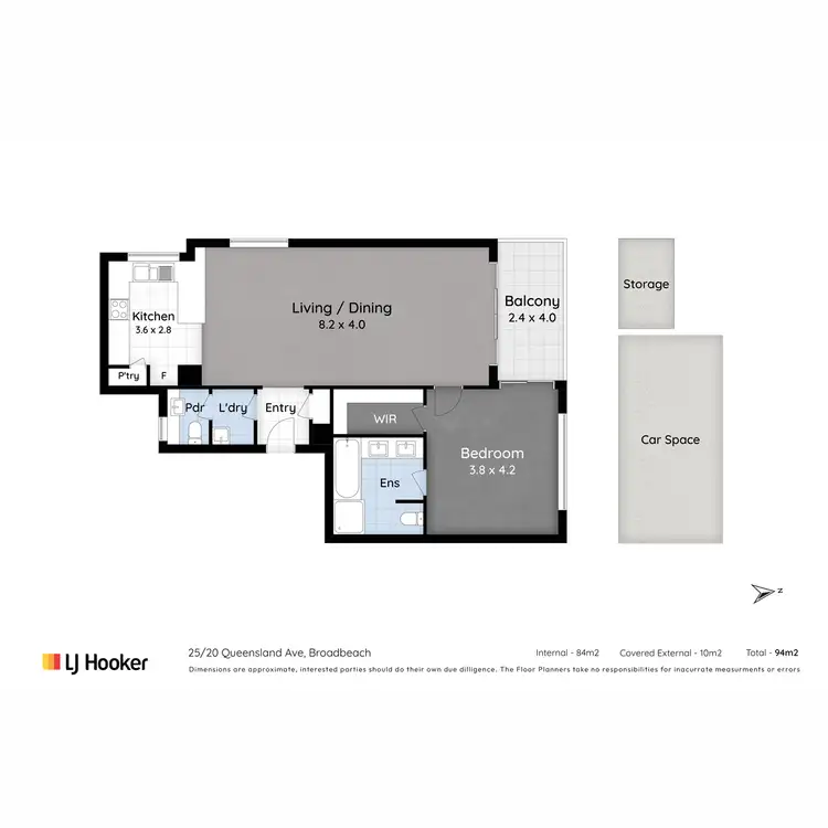Floorplan of Homely apartment listing, 25/20 Queensland Avenue, Broadbeach QLD 4218