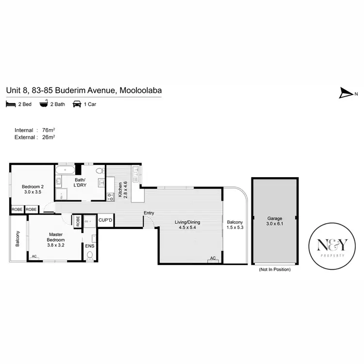Floorplan of Homely unit listing, 8/83-85 Buderim Avenue, Mooloolaba QLD 4557
