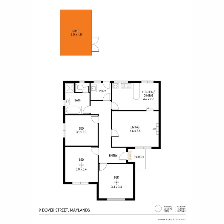 Floorplan of Homely house listing, 9 Dover Street, Maylands SA 5069
