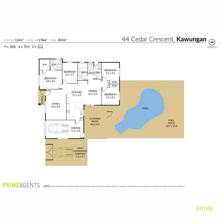Floorplan of Homely house listing, 44 Cedar Crescent, Kawungan QLD 4655