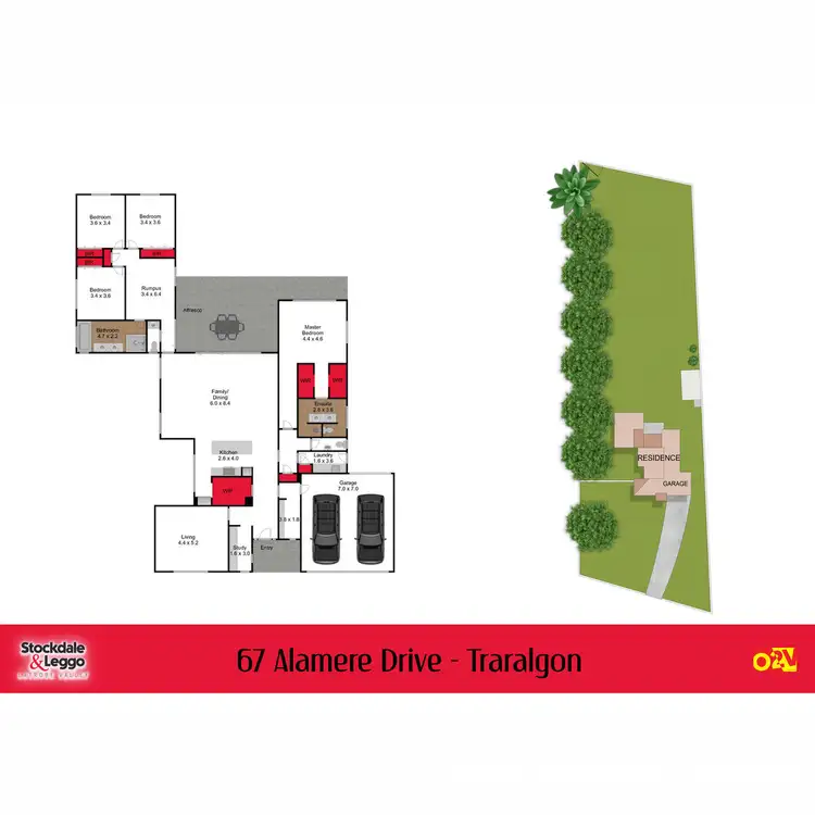 Floorplan of Homely house listing, 67 Alamere Drive, Traralgon VIC 3844