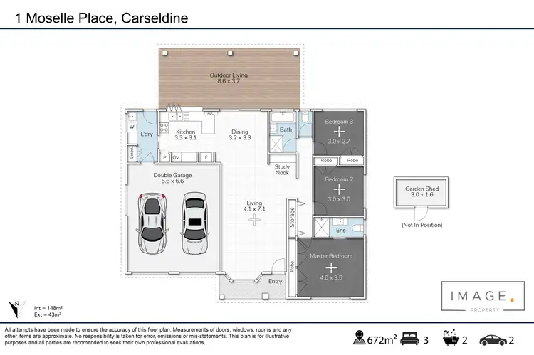 Floorplan of Homely house listing, 1 Moselle Place, Carseldine QLD 4034