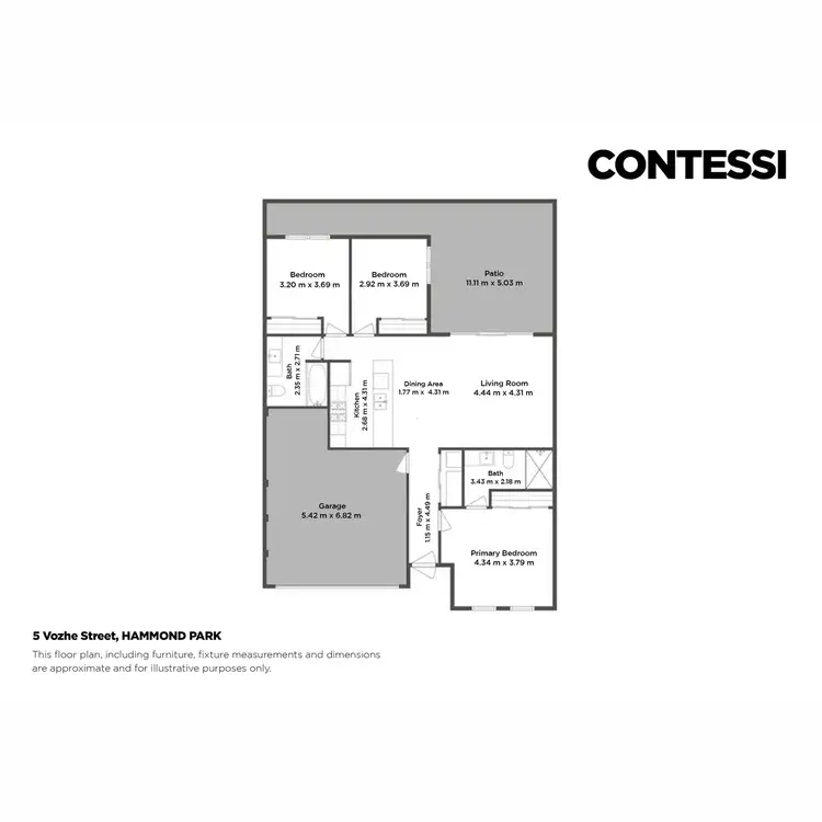 Floorplan of Homely house listing, 5 Vozhe Street, Hammond Park WA 6164