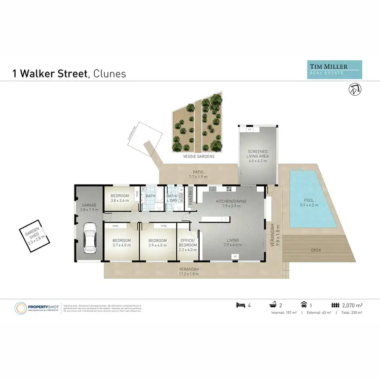 Floorplan of Homely house listing, 1 Walker Street, Clunes NSW 2480