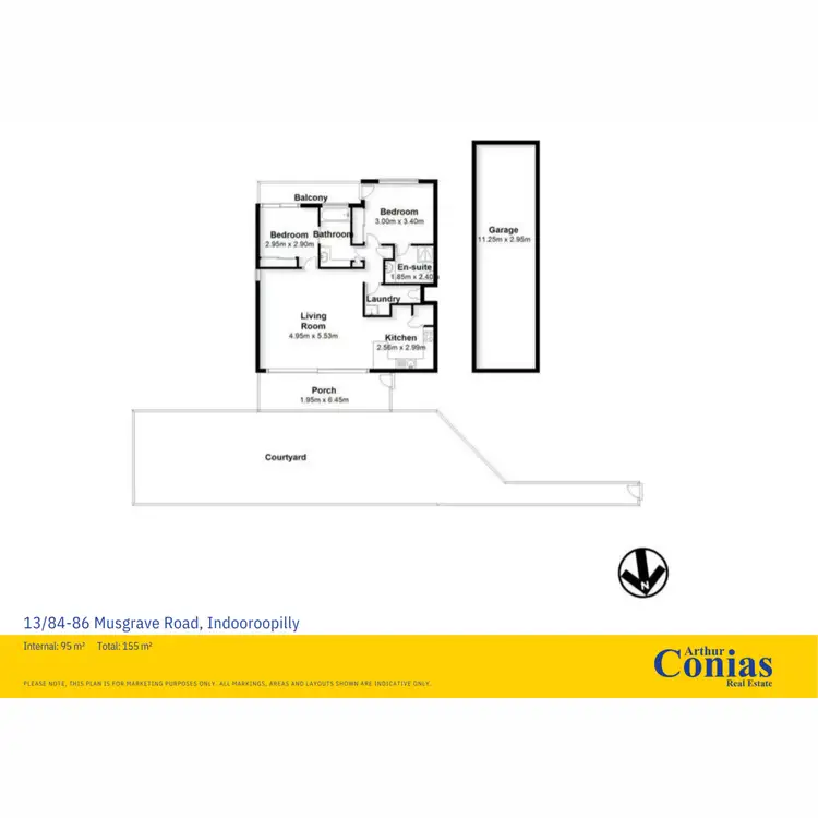 Floorplan of Homely apartment listing, 13/84-86 Musgrave Road, Indooroopilly QLD 4068