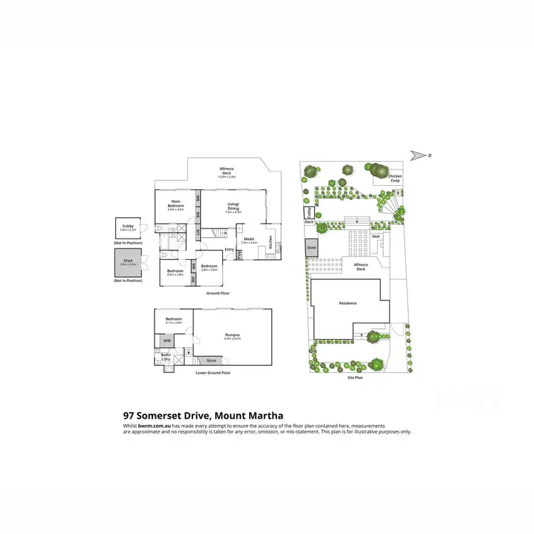 Floorplan of Homely house listing, 97 Somerset Drive, Mount Martha VIC 3934