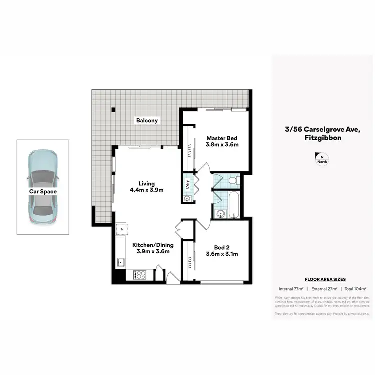 Floorplan of Homely unit listing, 3/56 Carselgrove Avenue, Fitzgibbon QLD 4018