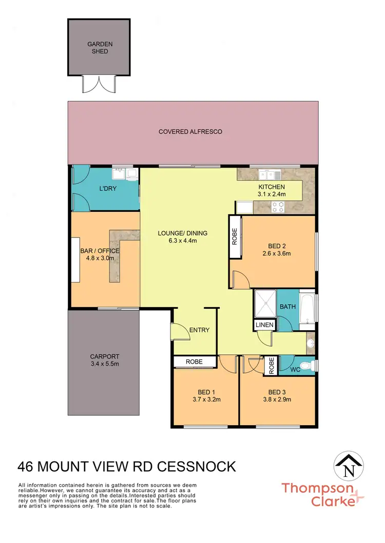 Floorplan of Homely house listing, 46 Mount View Road, Cessnock NSW 2325