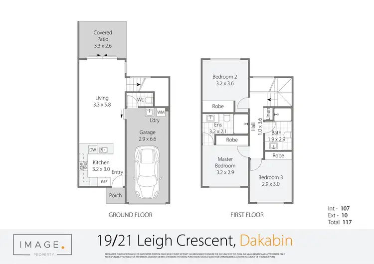 Floorplan of Homely townhouse listing, 19/21 Leigh Crescent, Dakabin QLD 4503