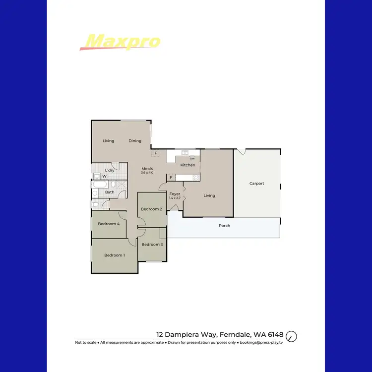Floorplan of Homely house listing, 12 Dampiera Way, Ferndale WA 6148