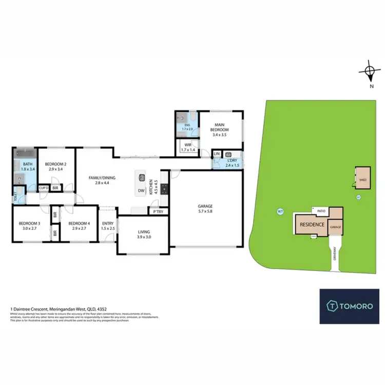 Floorplan of Homely house listing, 1 Daintree Crescent, Meringandan West QLD 4352