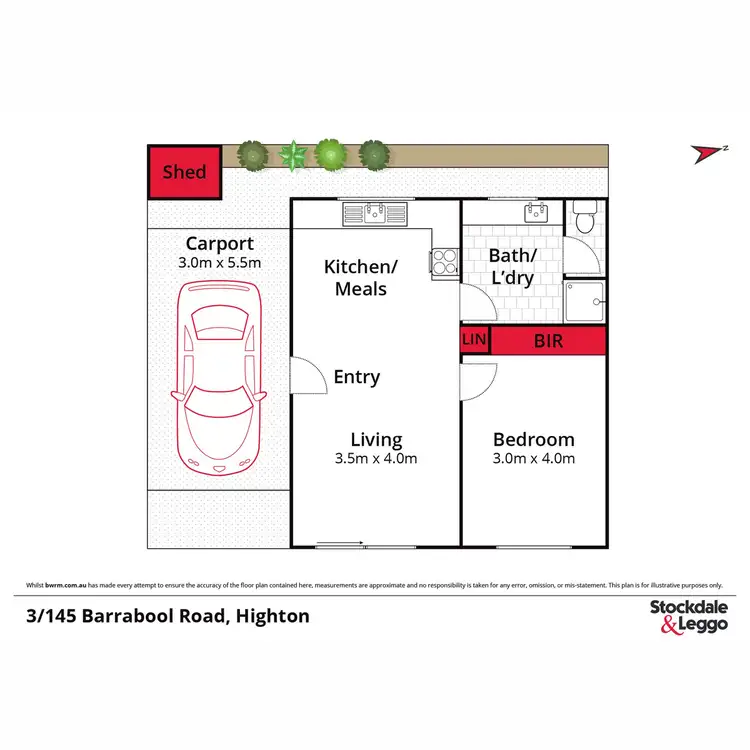 Floorplan of Homely unit listing, 3/145 Barrabool Road, Highton VIC 3216