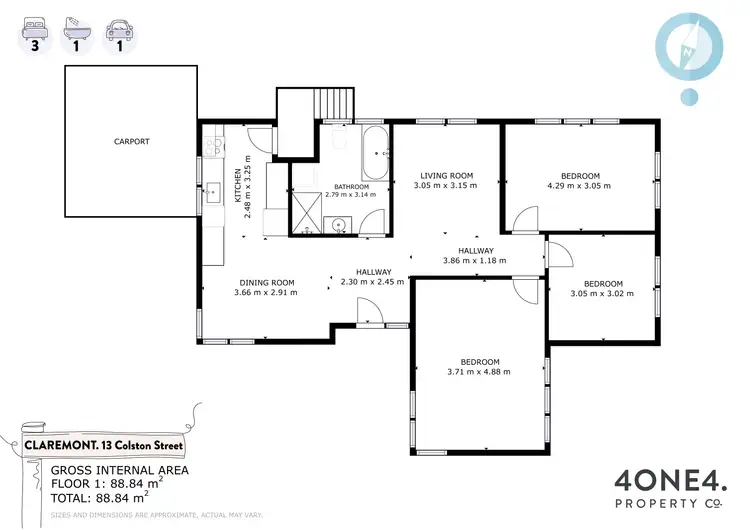 Floorplan of Homely house listing, 13 Colston Street, Claremont TAS 7011