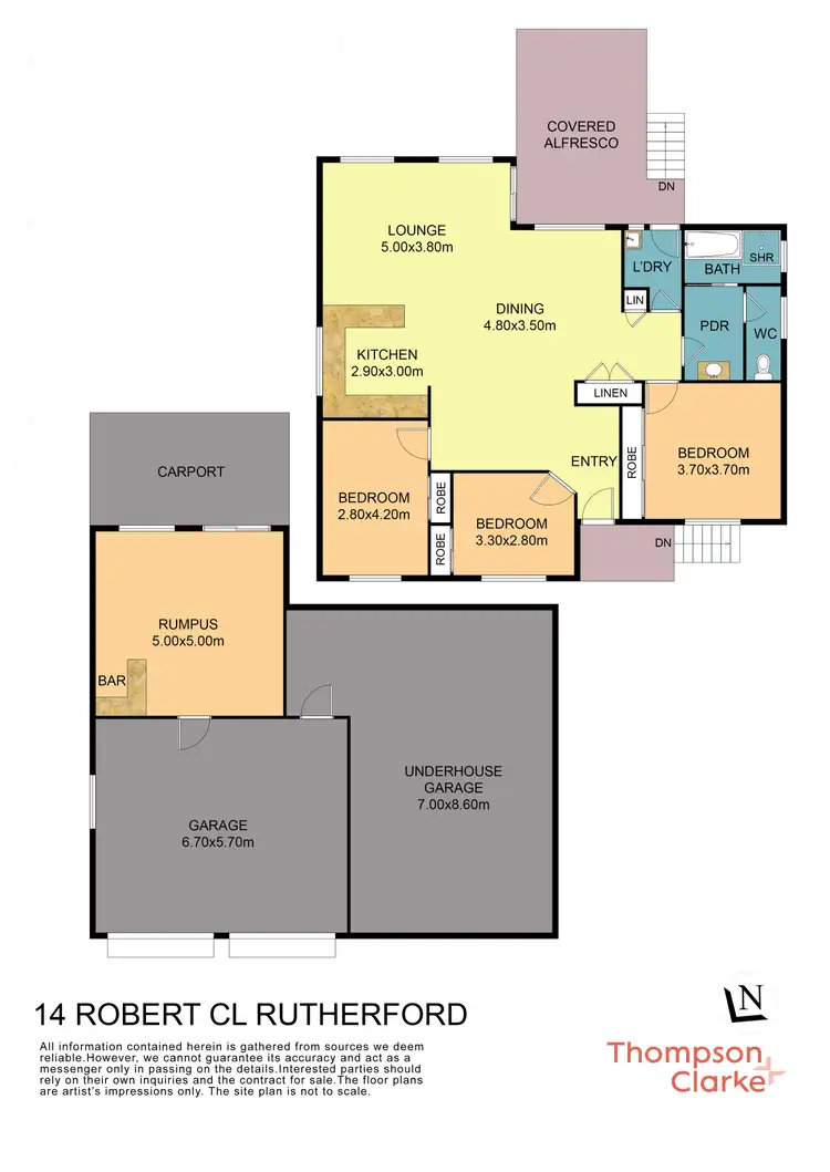Floorplan of Homely house listing, 14 Robert Close, Rutherford NSW 2320