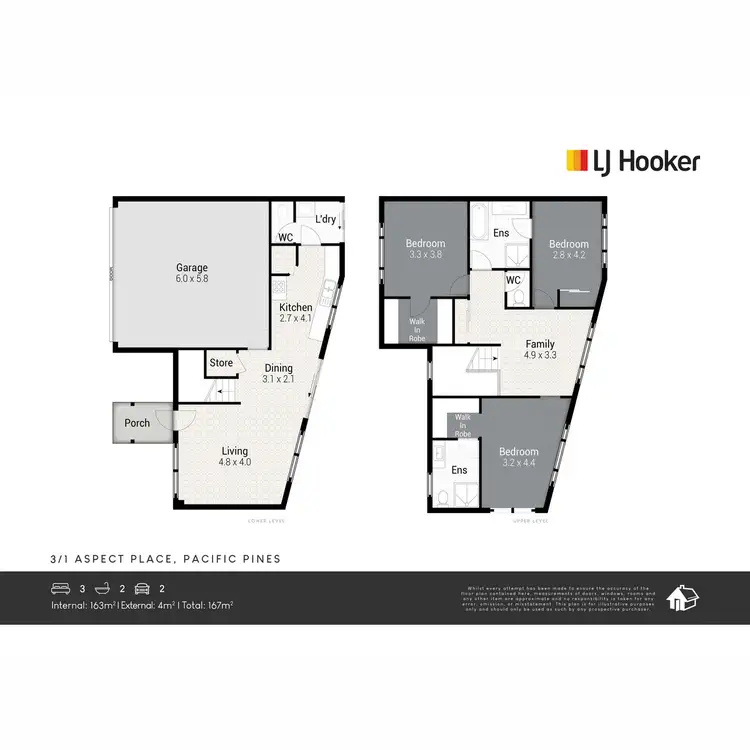 Floorplan of Homely semi-detached listing, 3/1 Aspect Place, Pacific Pines QLD 4211