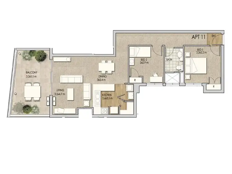 Floorplan of Homely apartment listing, 11/58 Kent Street, Rockingham WA 6168