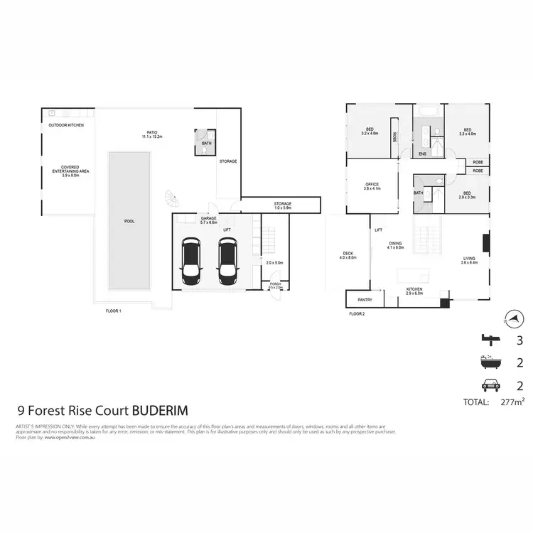 Floorplan of Homely house listing, 9 Forest Rise Court, Buderim QLD 4556
