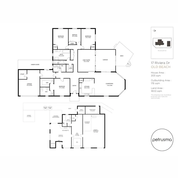 Floorplan of Homely house listing, 17 Riviera Drive, Old Beach TAS 7017