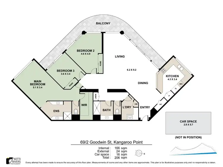 Floorplan of Homely apartment listing, 69/2 Goodwin Street, Kangaroo Point QLD 4169