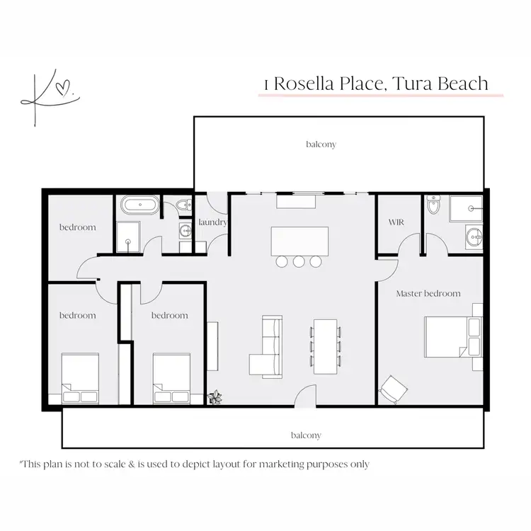 Floorplan of Homely house listing, 1 Rosella Place, Tura Beach NSW 2548