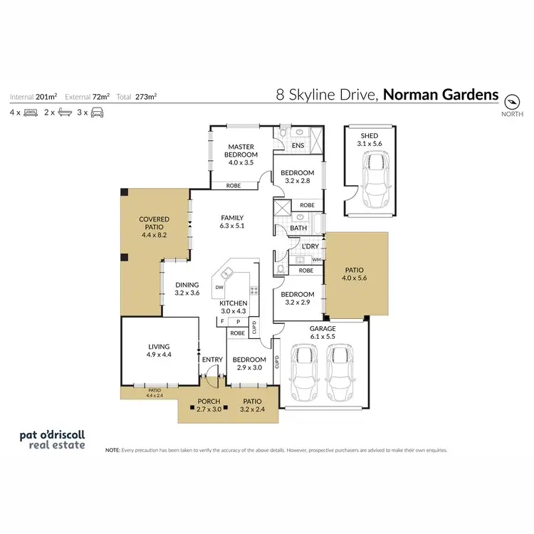Floorplan of Homely house listing, 8 Skyline Drive, Norman Gardens QLD 4701